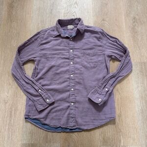 Faherty Movement Button Down Shirt Mens Medium Red Blue Gingham Check Cotton